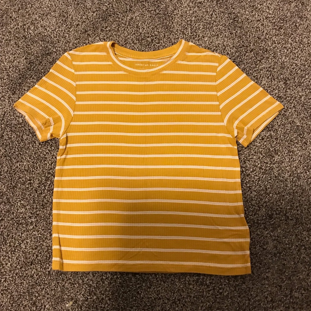 American Eagle Cropped Short Sleeve Shirt